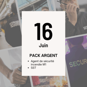 Acompte Formation Agent de sécurité Incendie M1, Du 16/06/2025 au 20/06/2025 PACK ARGENT