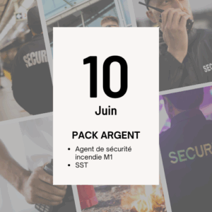 Acompte Formation Agent de sécurité Incendie M1, Du 10/06/2025 au 13/06/2025 PACK ARGENT