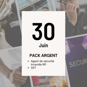 Acompte Formation Agent de sécurité Incendie M1, Du 30/06/2025 au 04/07/2025 Pack Argent