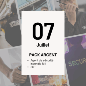 Acompte Formation Agent de sécurité Incendie M1, Du 07/07/2025 au 11/07/2025 Pack ARGENT