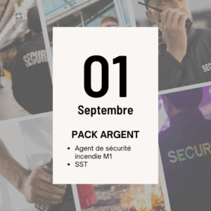 Acompte Formation Agent de sécurité Incendie M1, Du 01/09/2025 au 05/09/2025 PACK ARGENT