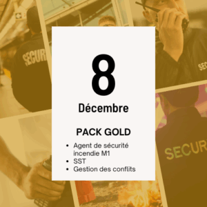 Acompte Formation Agent de sécurité Incendie M1, Du 08/12/2025 au 12/12/2025 PACK GOLD