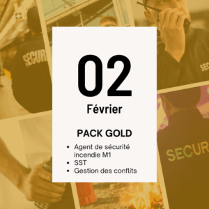 Acompte Formation Agent de sécurité Incendie M1, Du 02/02/2026 au 06/02/2026 PACK GOLD