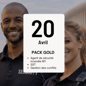 Acompte Formation Agent de sécurité Incendie M1, Du 20/04/2026 au 24/04/2026