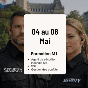 Acompte Formation Agent de sécurité Incendie M1, Du 04/05/2026 au 08/05/2026