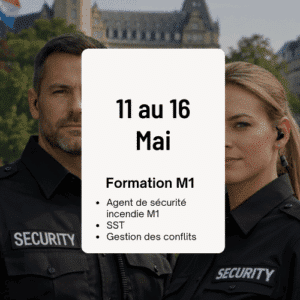 Acompte Formation Agent de sécurité Incendie M1, Du 11/05/2026 au 16/05/2026