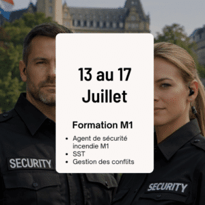Acompte Formation Agent de sécurité Incendie M1, Du 13/07/2026 au 17/07/2026