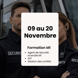 Formation agent de sécurité 2 semaines du 09 au 20 novembre 2026 au Luxembourg