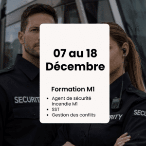 Formation agent de sécurité 2 semaines du 07 au 18 décembre 2026 au Luxembourg